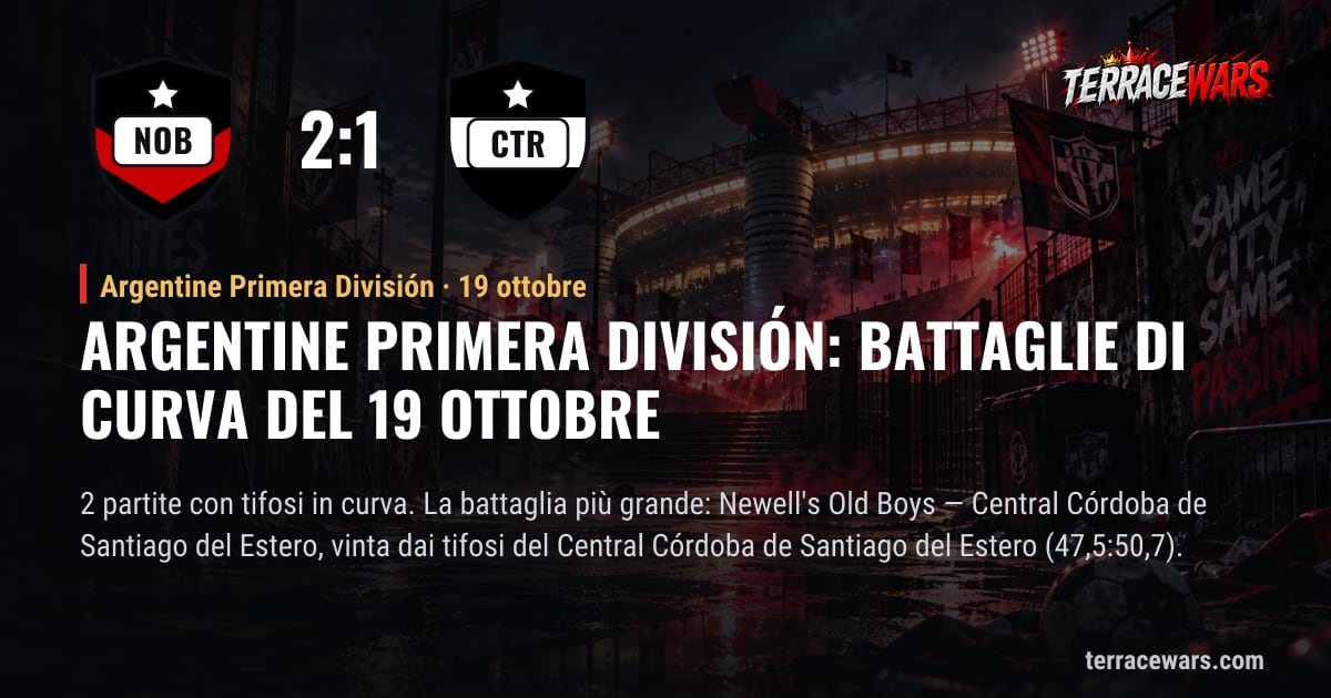 Argentine Primera División: battaglie di curva del 19 ottobre