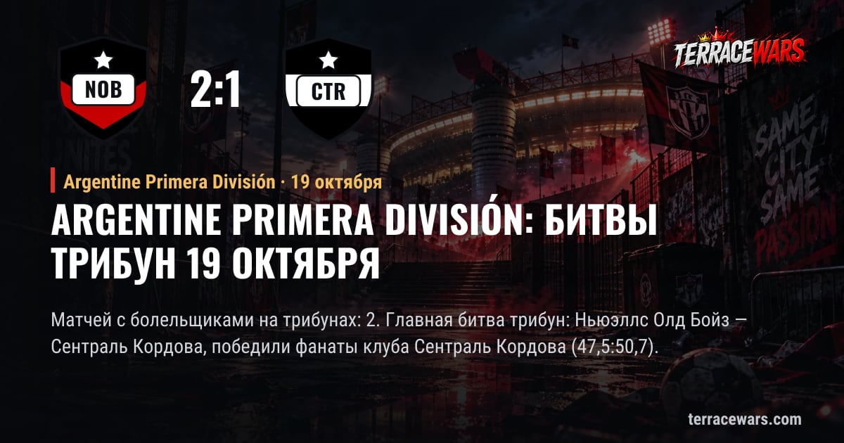Argentine Primera División: битвы трибун 19 октября