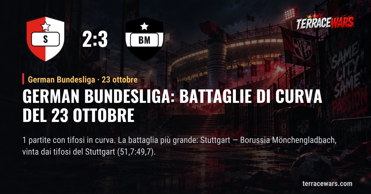 German Bundesliga: battaglie di curva del 23 ottobre