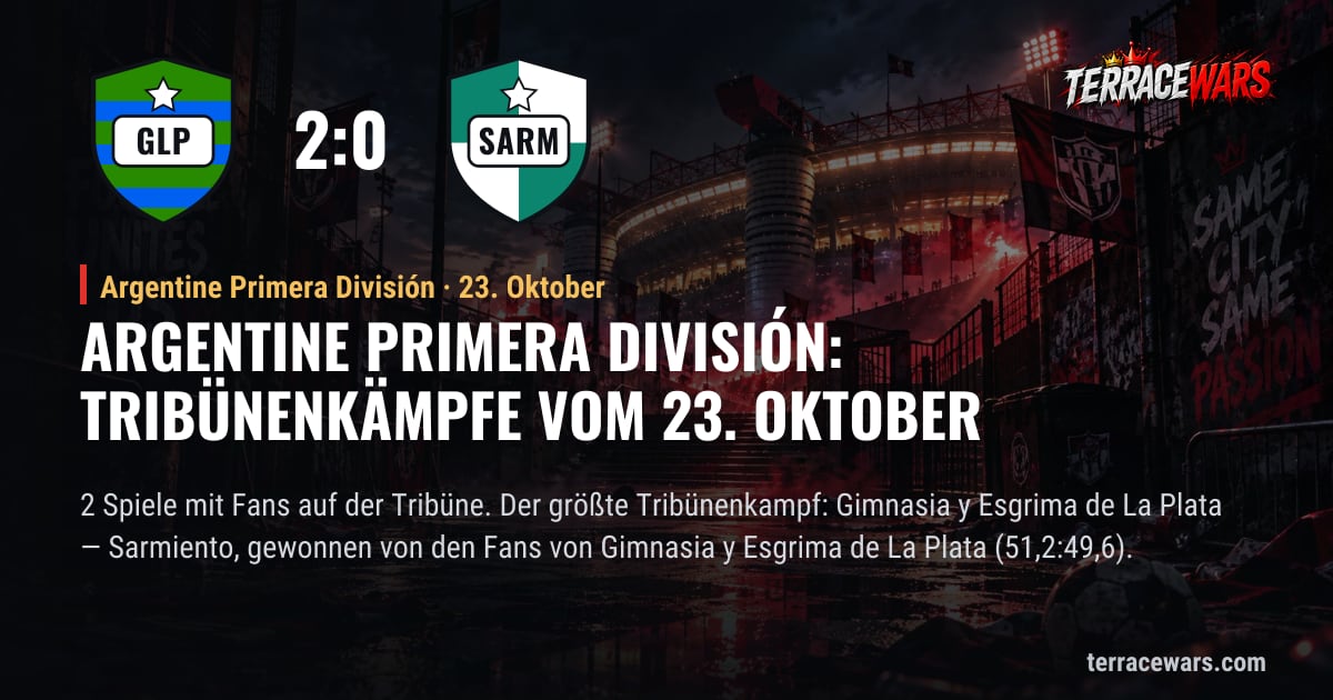 Argentine Primera División: Tribünenkämpfe vom 23. Oktober