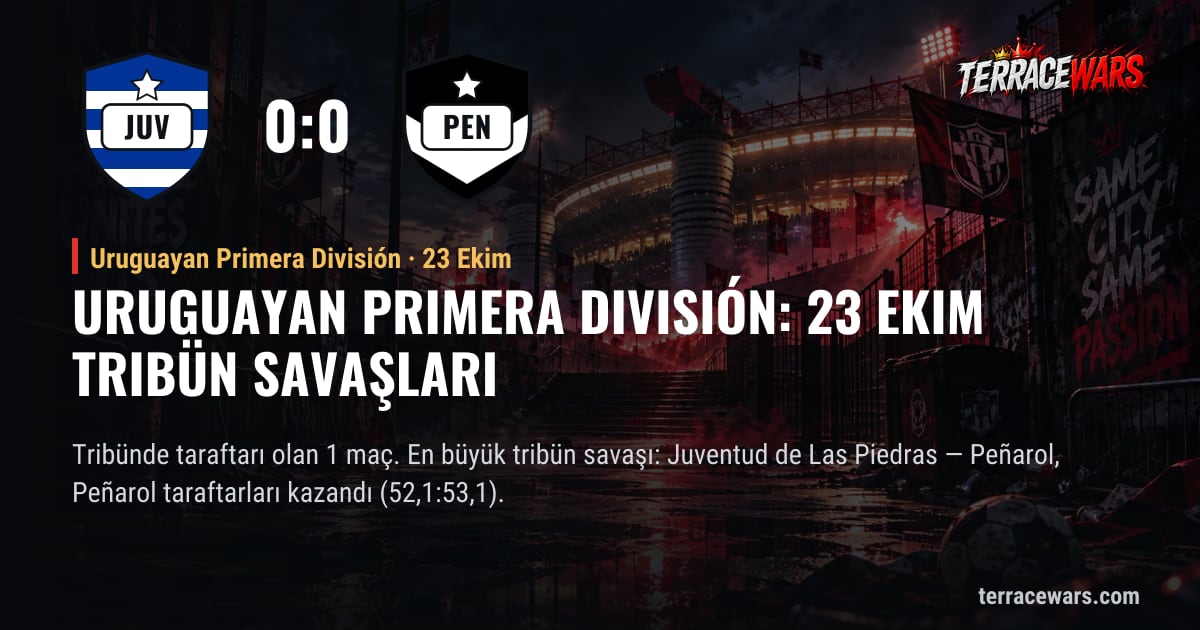 Uruguayan Primera División: 23 Ekim tribün savaşları