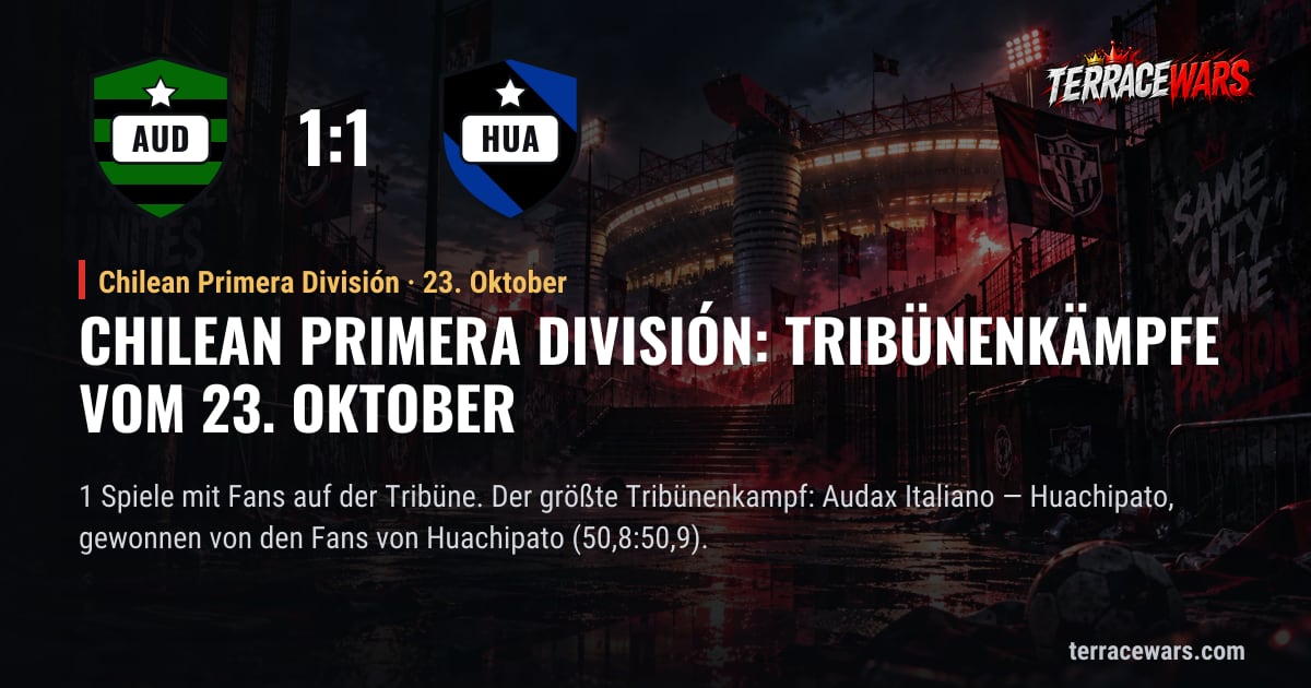 Chilean Primera División: Tribünenkämpfe vom 23. Oktober
