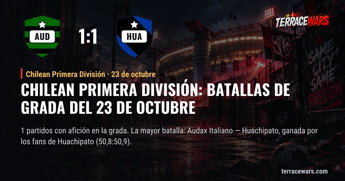 Chilean Primera División: batallas de grada del 23 de octubre