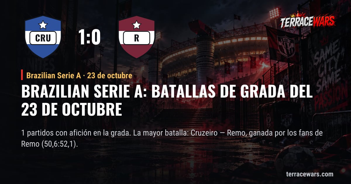 Brazilian Serie A: batallas de grada del 23 de octubre