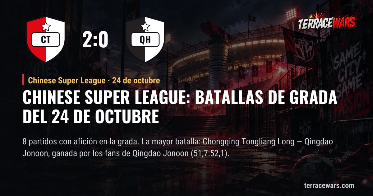 Chinese Super League: batallas de grada del 24 de octubre