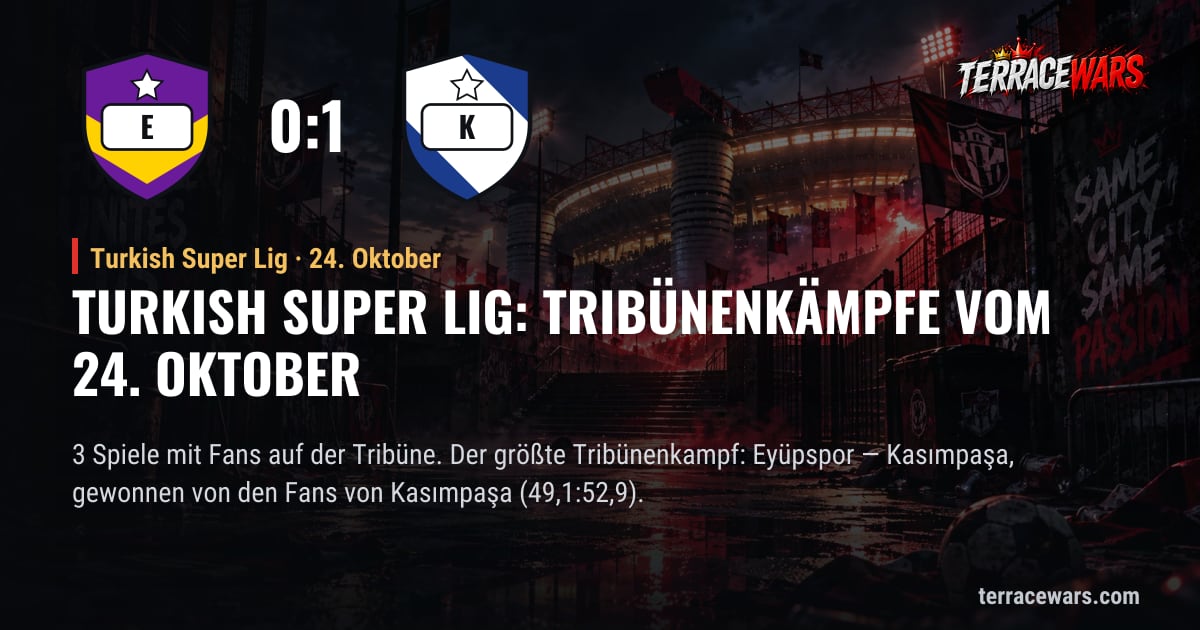 Turkish Super Lig: Tribünenkämpfe vom 24. Oktober
