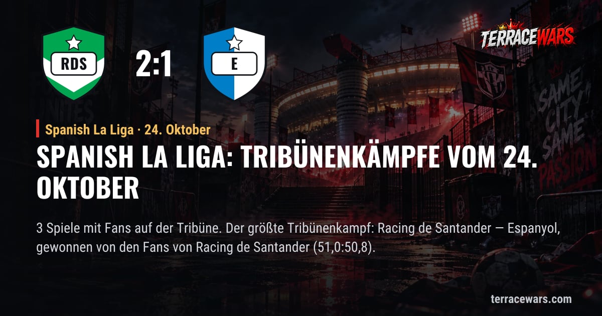 Spanish La Liga: Tribünenkämpfe vom 24. Oktober