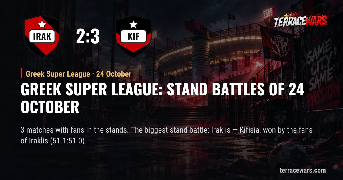Greek Super League：10月24日 のスタンドバトル