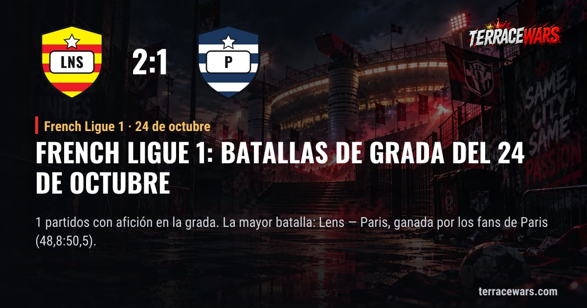 French Ligue 1: batallas de grada del 24 de octubre