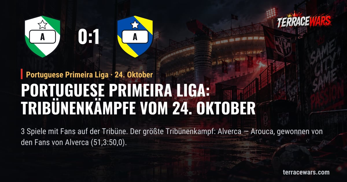 Portuguese Primeira Liga: Tribünenkämpfe vom 24. Oktober