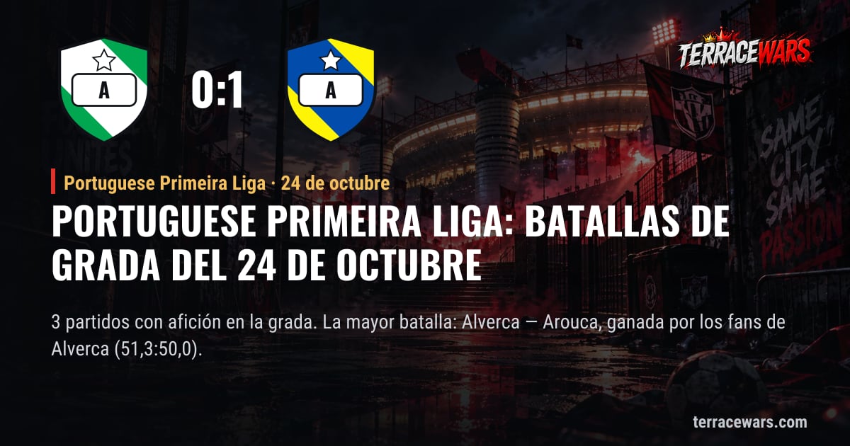 Portuguese Primeira Liga: batallas de grada del 24 de octubre