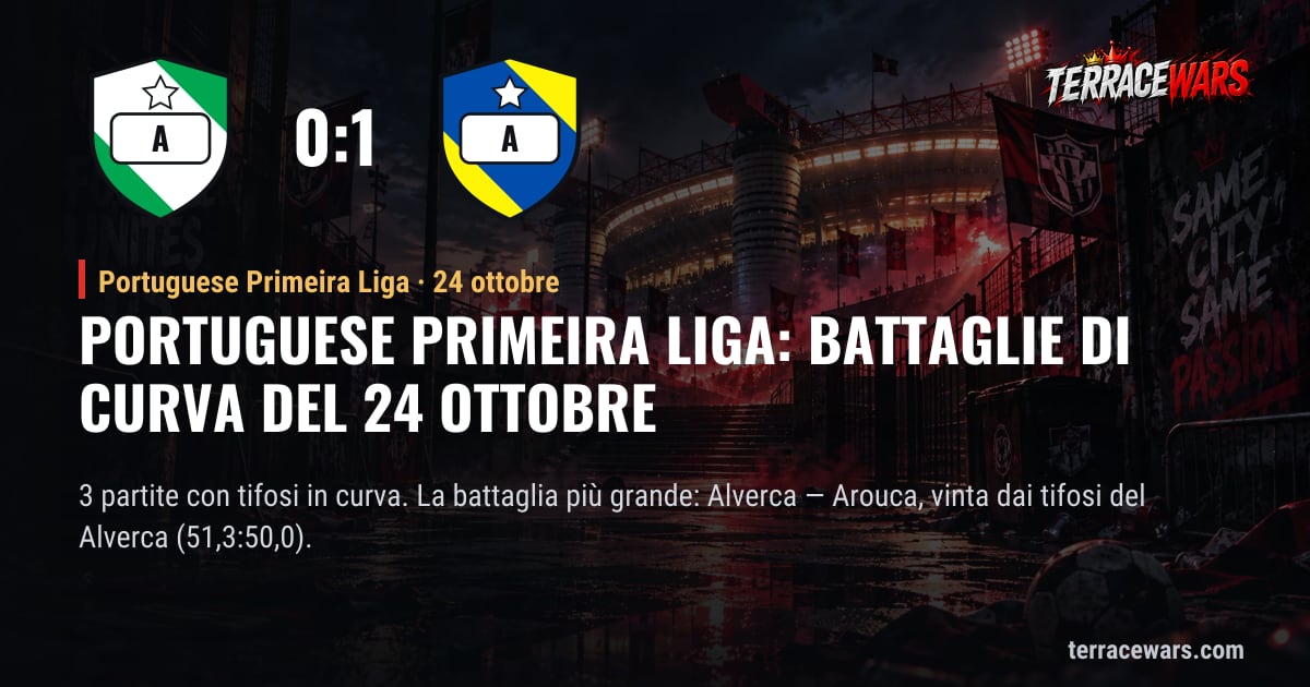 Portuguese Primeira Liga: battaglie di curva del 24 ottobre
