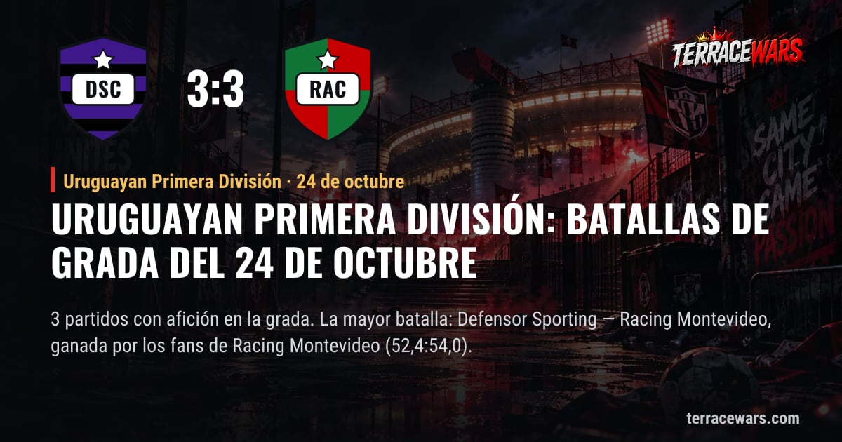 Uruguayan Primera División: batallas de grada del 24 de octubre