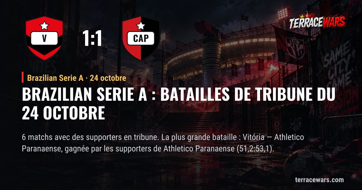 Brazilian Serie A : batailles de tribune du 24 octobre