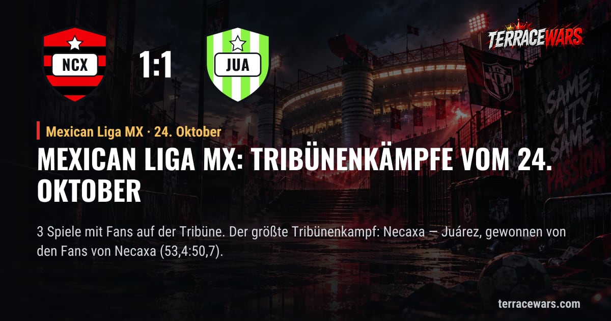 Mexican Liga MX: Tribünenkämpfe vom 24. Oktober