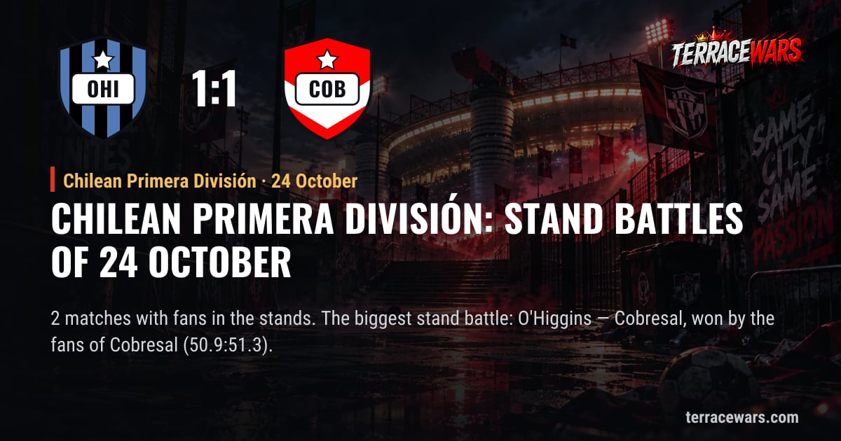 Chilean Primera División：10月24日 看台之战