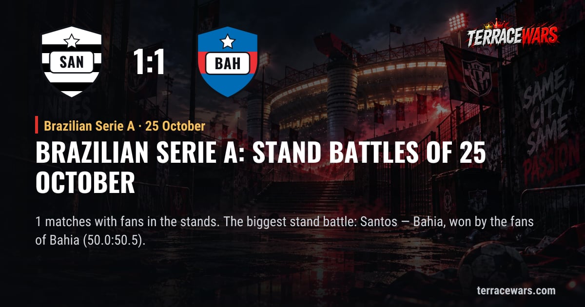 Brazilian Serie A：10月25日 看台之战
