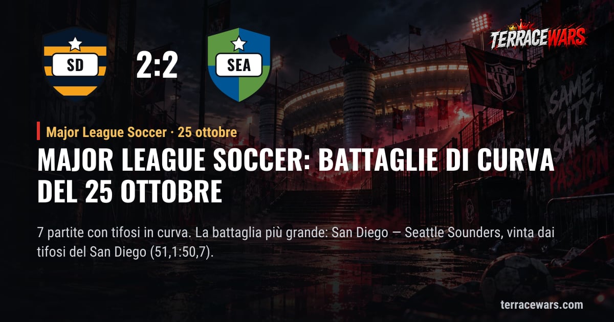 Major League Soccer: battaglie di curva del 25 ottobre
