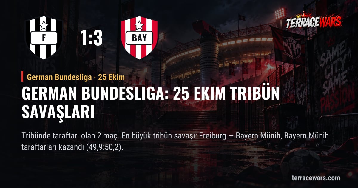 German Bundesliga: 25 Ekim tribün savaşları