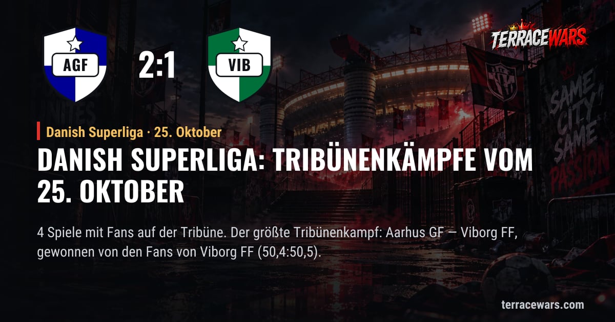 Danish Superliga: Tribünenkämpfe vom 25. Oktober