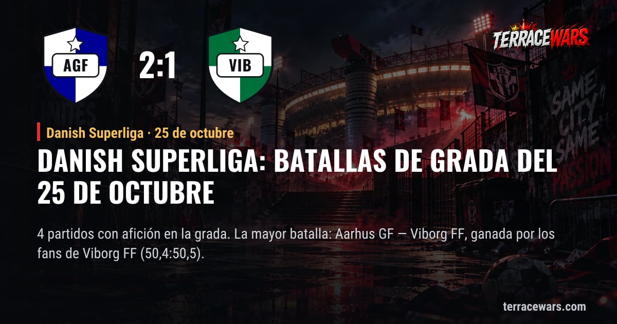 Danish Superliga: batallas de grada del 25 de octubre