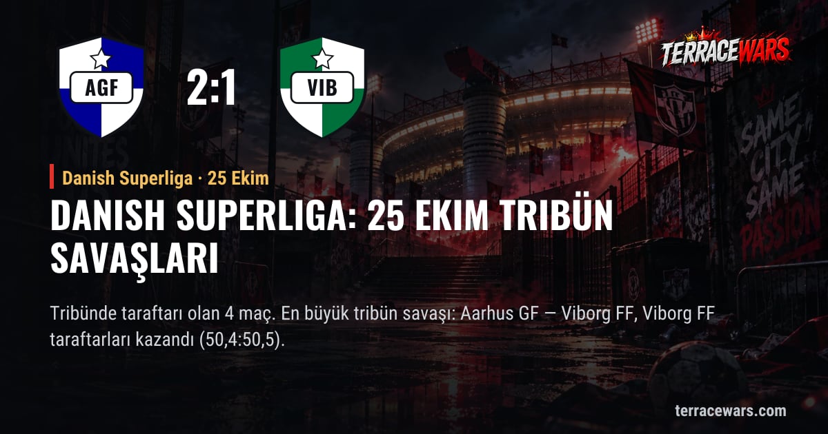 Danish Superliga: 25 Ekim tribün savaşları
