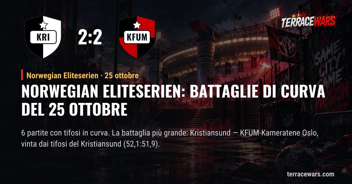 Norwegian Eliteserien: battaglie di curva del 25 ottobre