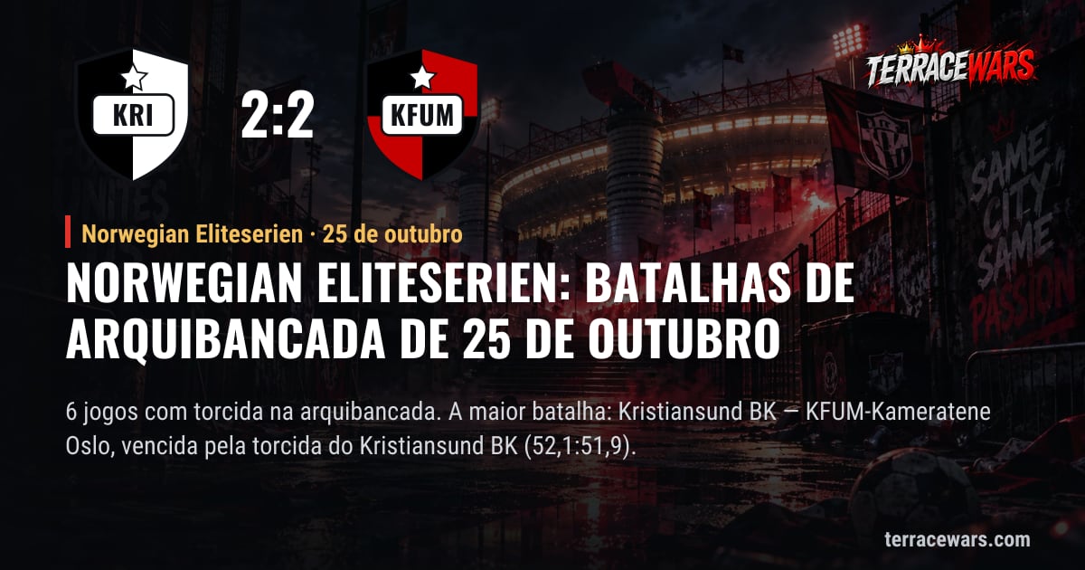 Norwegian Eliteserien: batalhas de arquibancada de 25 de outubro