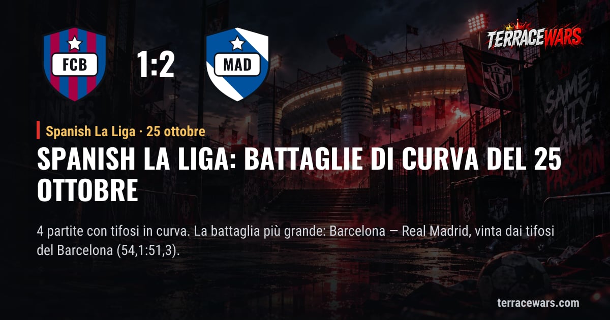Spanish La Liga: battaglie di curva del 25 ottobre