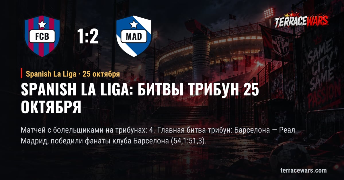 Spanish La Liga: битвы трибун 25 октября