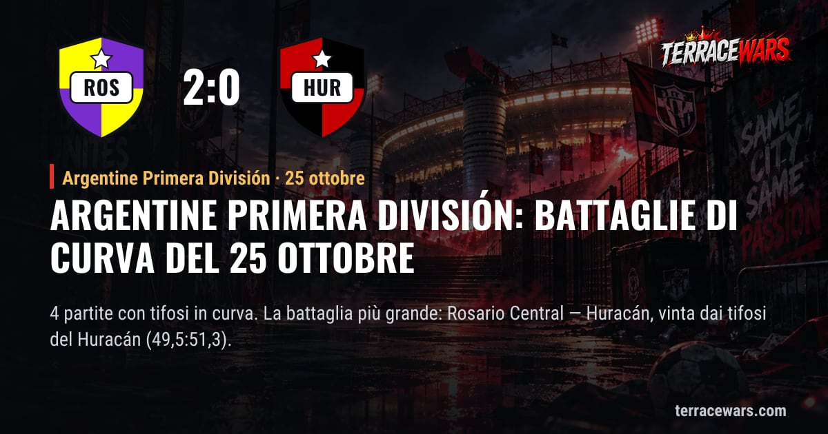Argentine Primera División: battaglie di curva del 25 ottobre