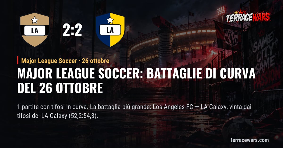 Major League Soccer: battaglie di curva del 26 ottobre