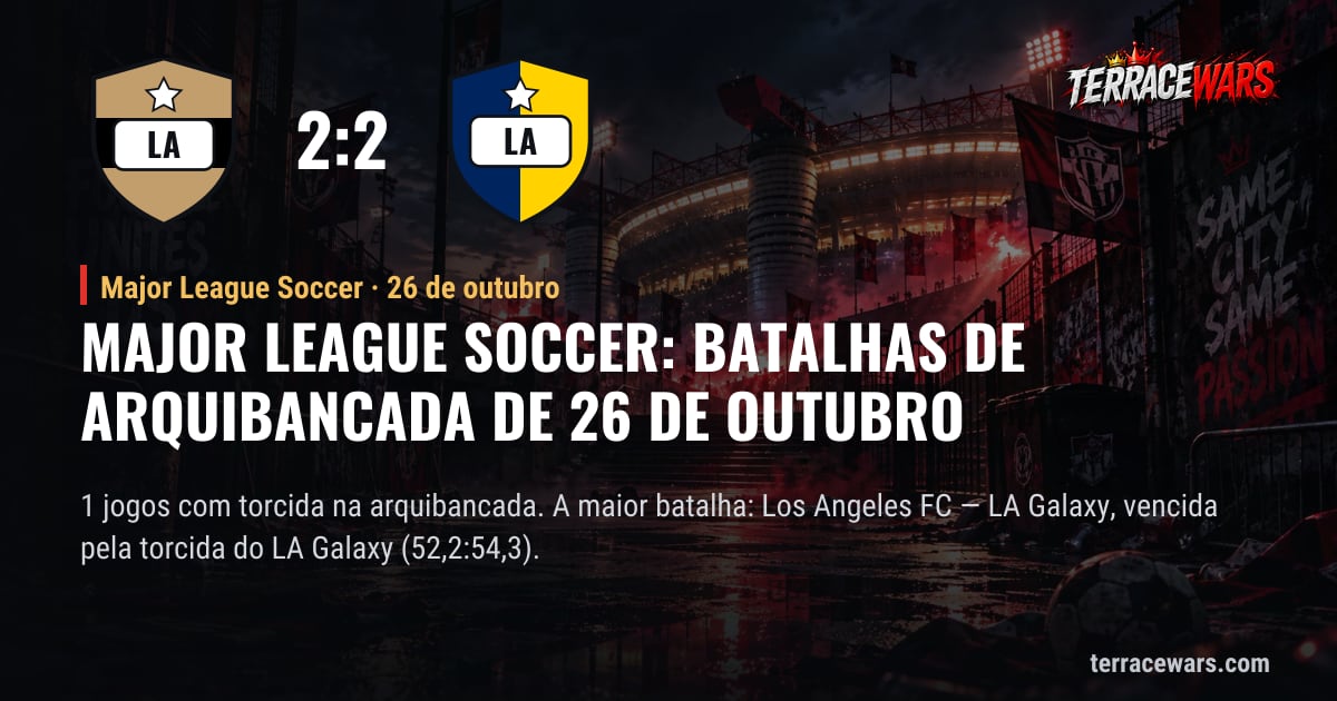 Major League Soccer: batalhas de arquibancada de 26 de outubro
