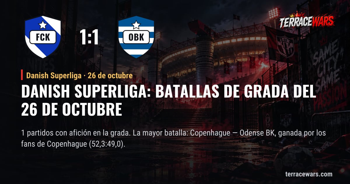 Danish Superliga: batallas de grada del 26 de octubre