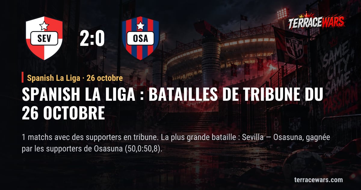 Spanish La Liga : batailles de tribune du 26 octobre