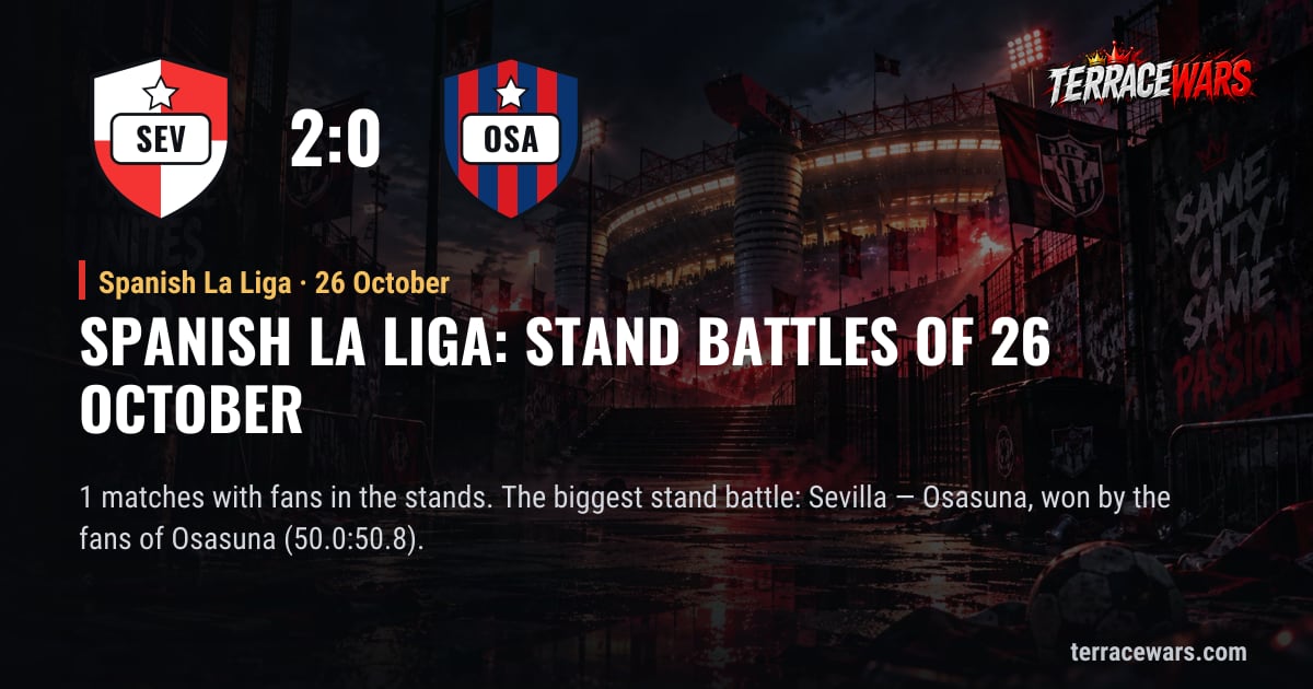 Spanish La Liga：10月26日 看台之战