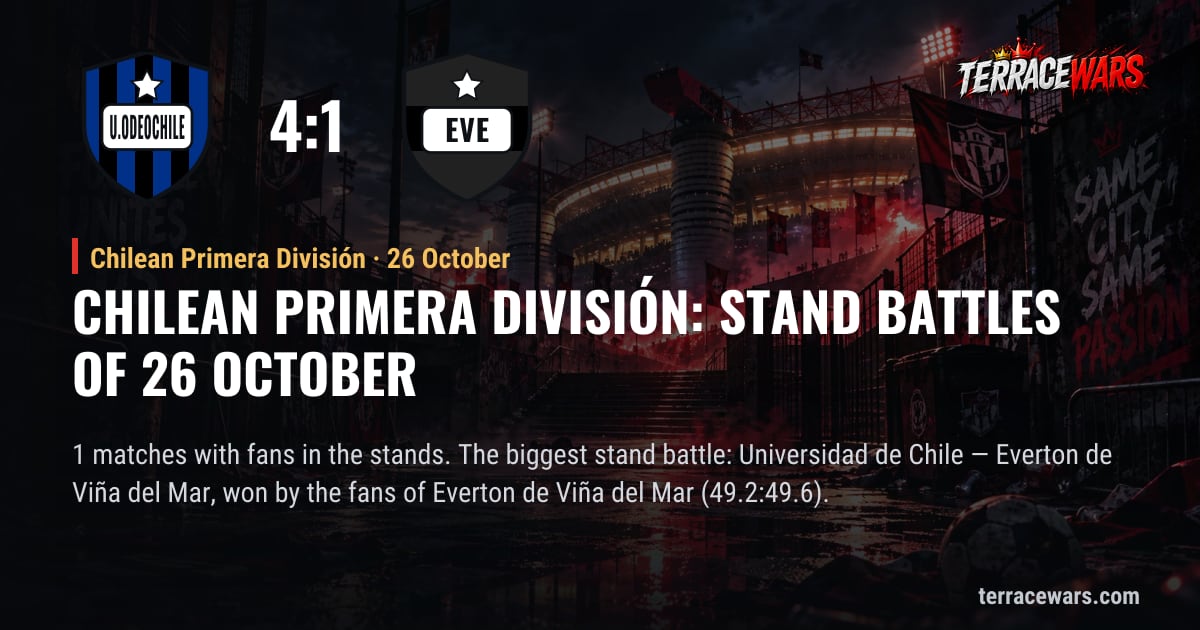 Chilean Primera División: stand battles of 26 October