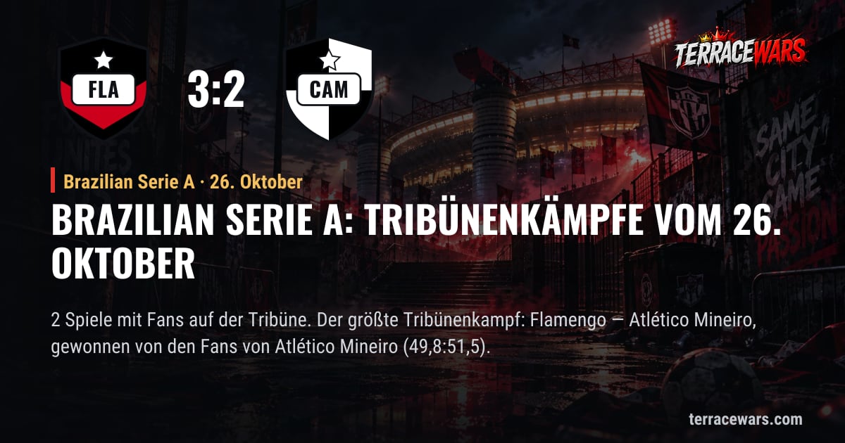 Brazilian Serie A: Tribünenkämpfe vom 26. Oktober