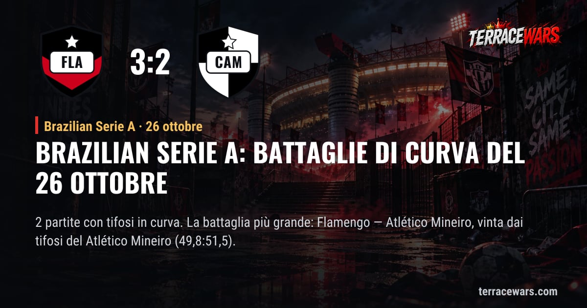 Brazilian Serie A: battaglie di curva del 26 ottobre