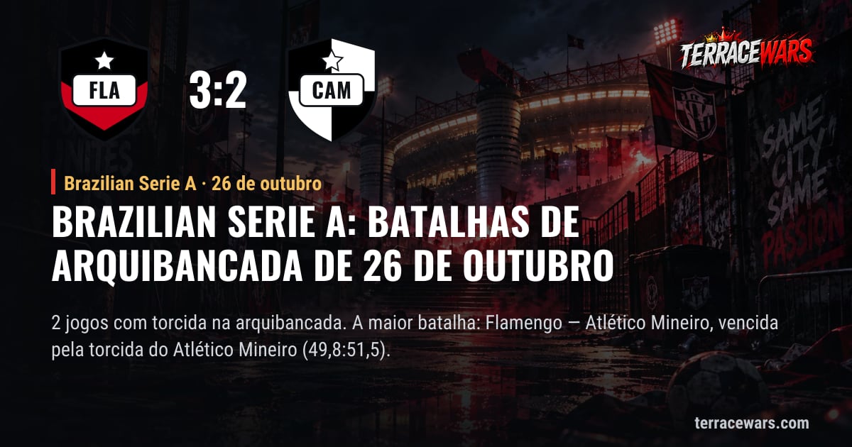 Brazilian Serie A: batalhas de arquibancada de 26 de outubro