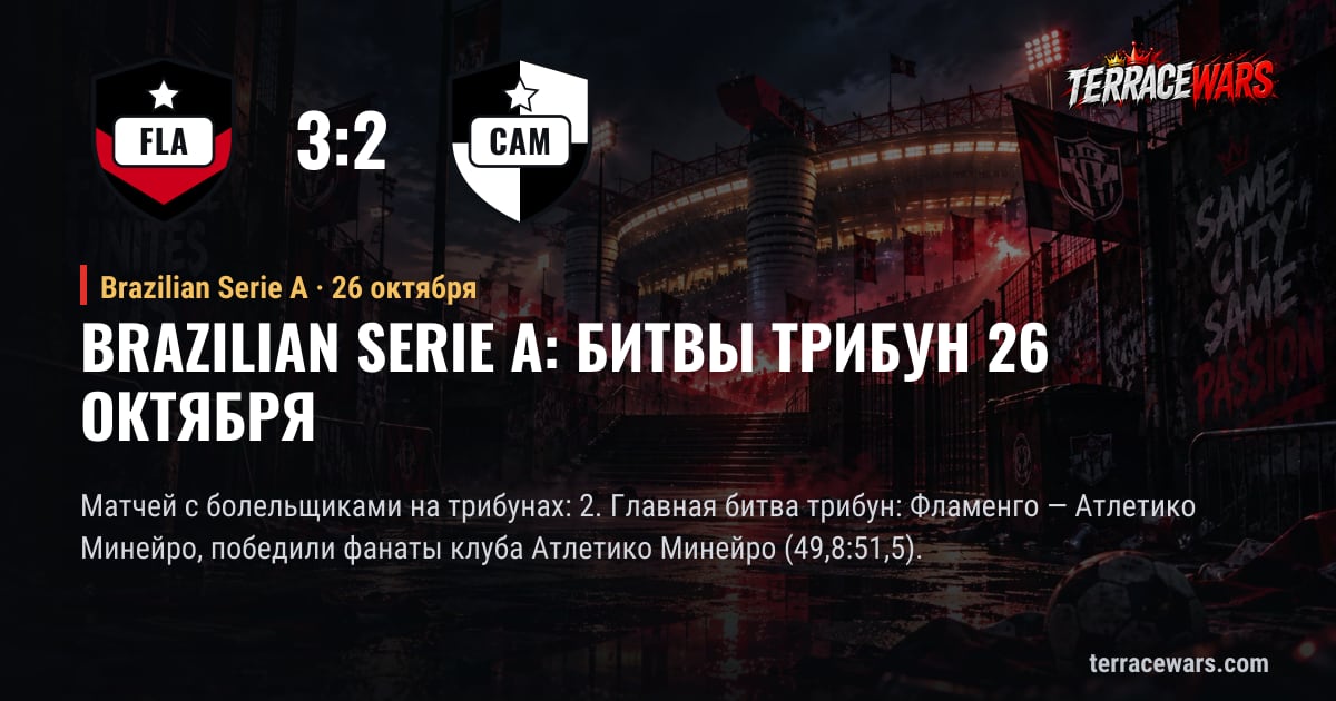 Brazilian Serie A: битвы трибун 26 октября