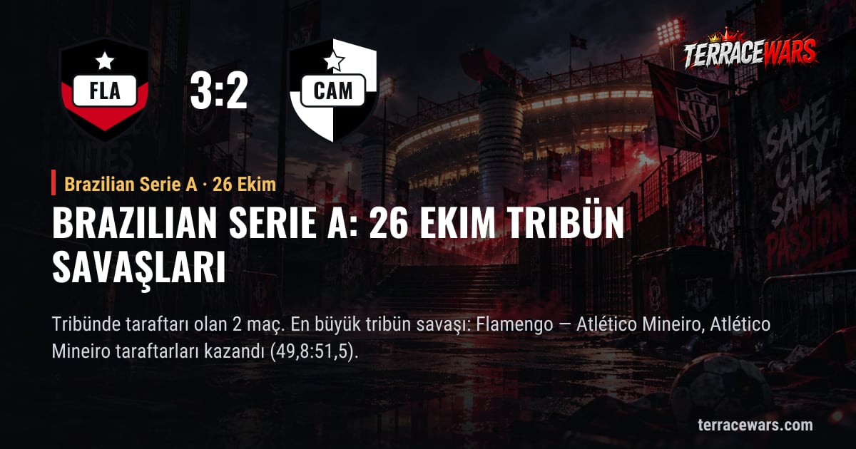 Brazilian Serie A: 26 Ekim tribün savaşları