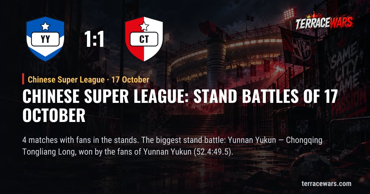 Chinese Super League：10月17日 看台之战