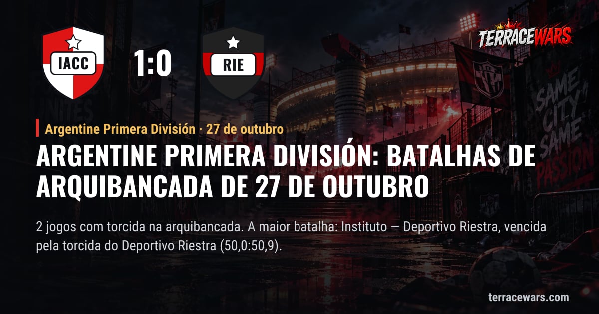 Argentine Primera División: batalhas de arquibancada de 27 de outubro