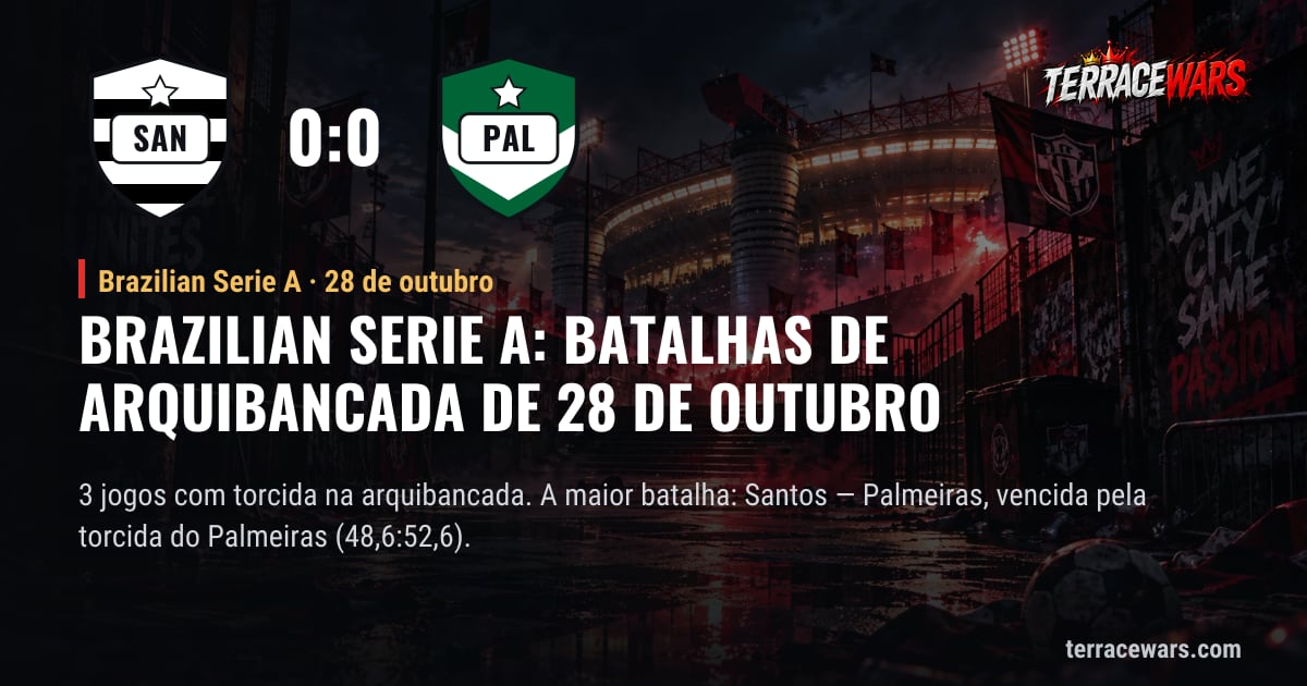 Brazilian Serie A: batalhas de arquibancada de 28 de outubro