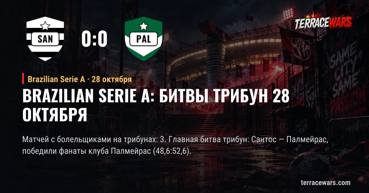 Brazilian Serie A: битвы трибун 28 октября