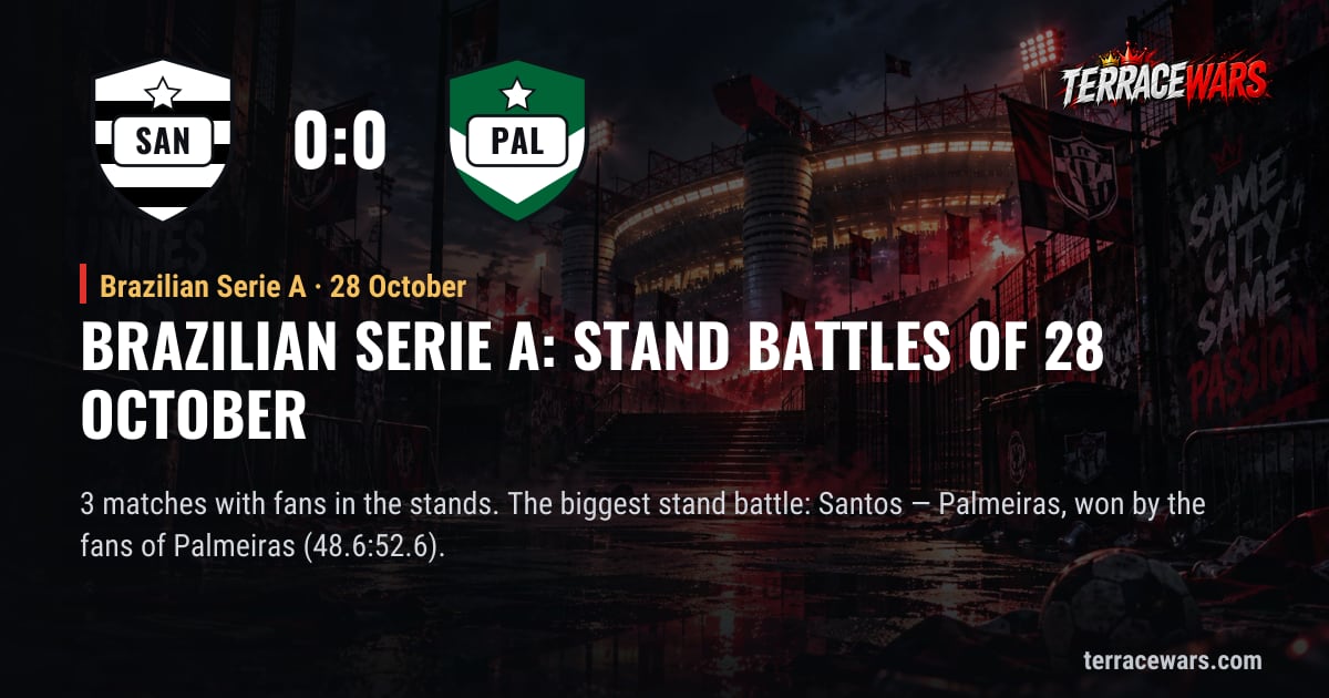 Brazilian Serie A：10月28日 看台之战