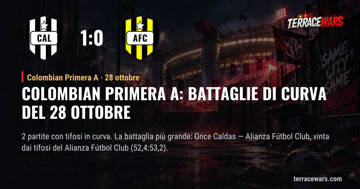 Colombian Primera A: battaglie di curva del 28 ottobre