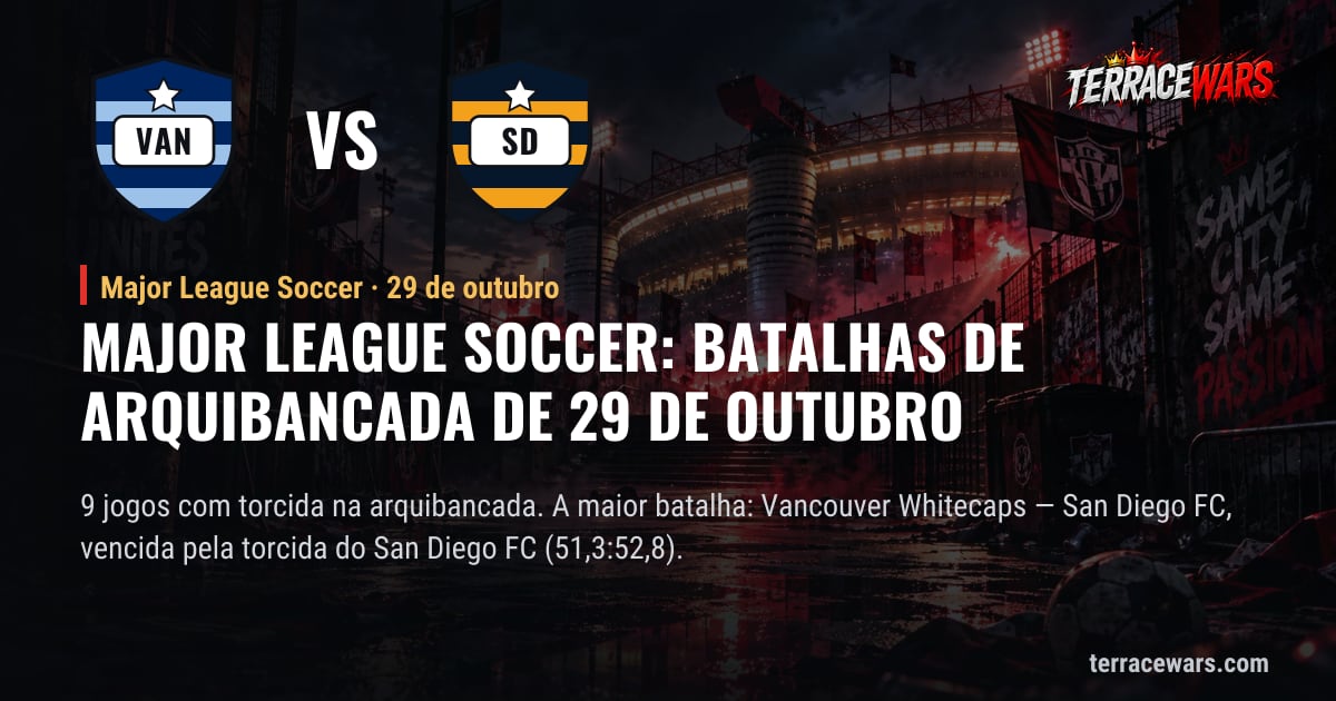 Major League Soccer: batalhas de arquibancada de 29 de outubro
