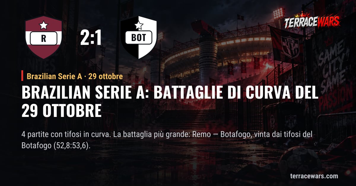 Brazilian Serie A: battaglie di curva del 29 ottobre